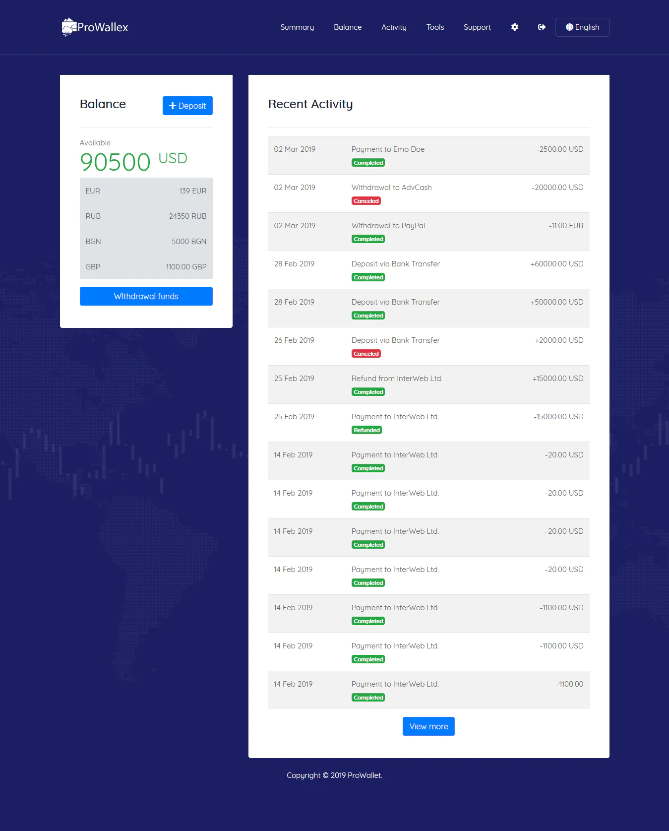 ProWallex Digital Ewallet