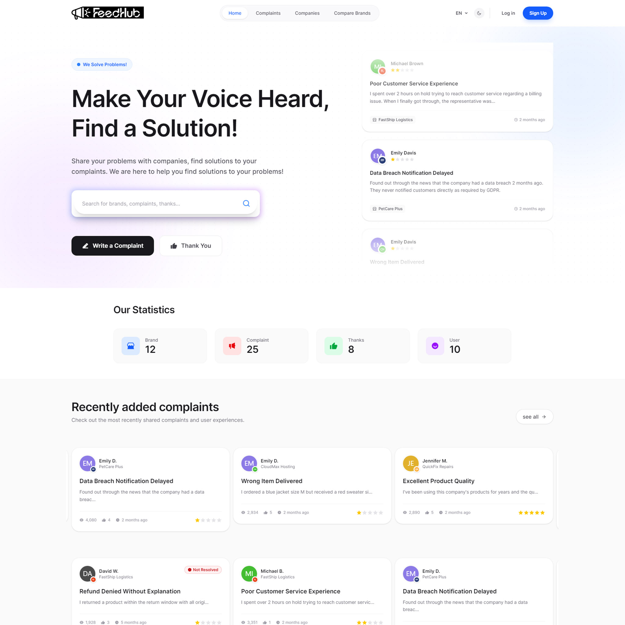 Feedhub - PHP Şikayet Yönetim Sistemi (ŞikayetVar Scripti)